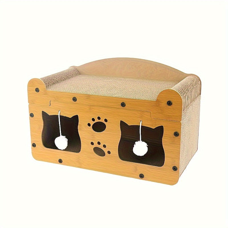 Whisker Wonders 2-in-1 Cat Scratcher & Lounge Bed