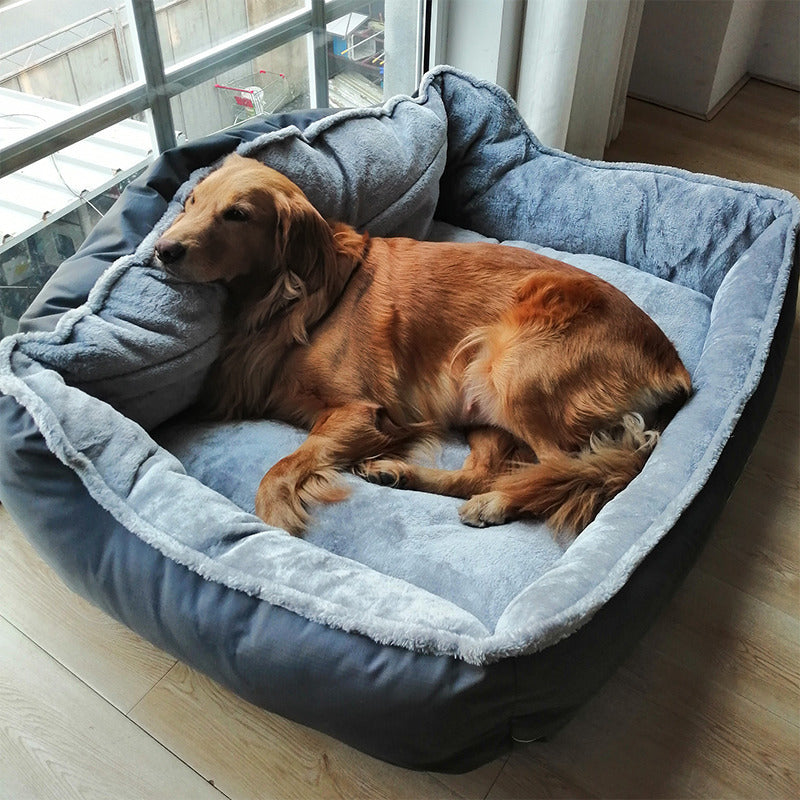 Comfy Pet Bed House With Square Cushion For Large Dogs And Cats