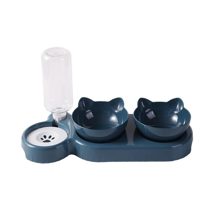 Cat Bowl Anti-tumble Automatic Feeding Water Fountain