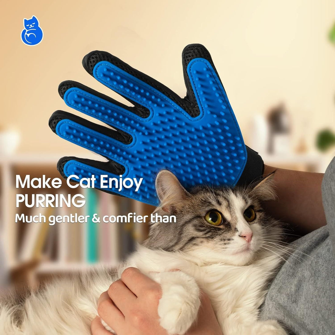 Pet Grooming Brush and Hair Remover Gloves