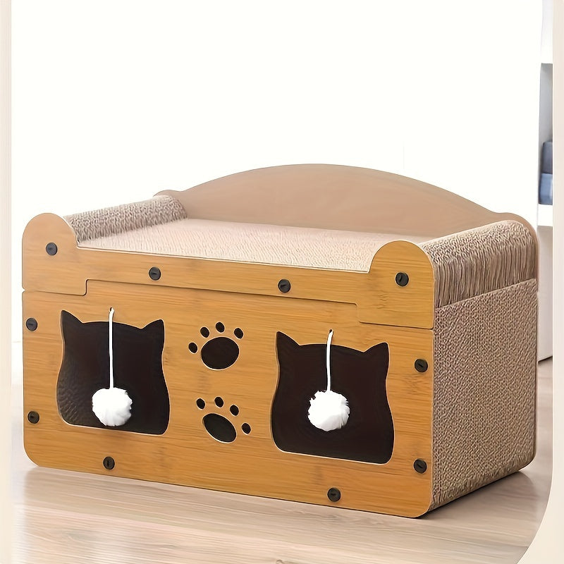 Whisker Wonders 2-in-1 Cat Scratcher & Lounge Bed